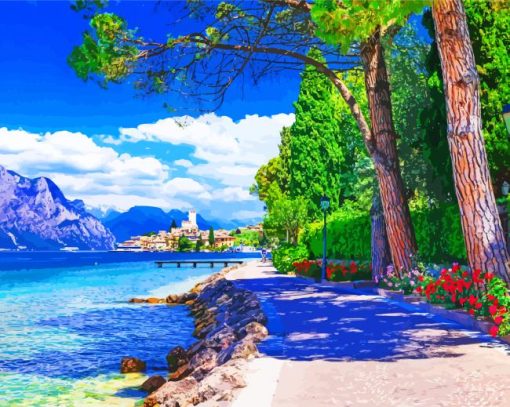 Malcesine Italy Paint by numbers