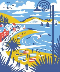 Lyme Regis Illustration Paint By Numbers