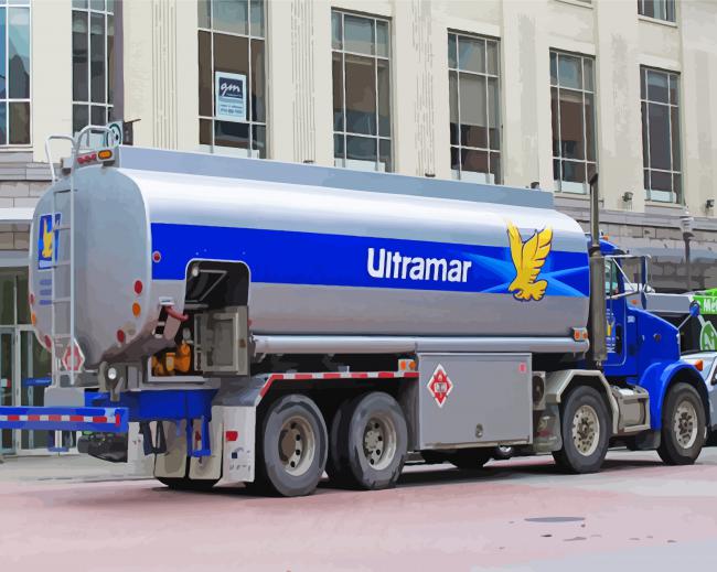 Cool Ultramar Tanker Truck Paint by numbers