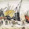 Cranes And Ship LS Lowry Paint By Numbers