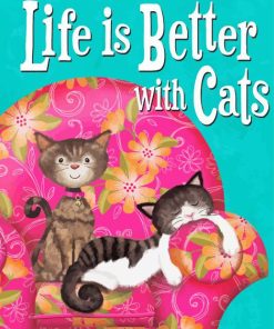Life Is Better With Cats paint by numbers