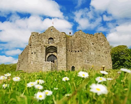 Oystermouth Castle Swansea Paint By Numbers
