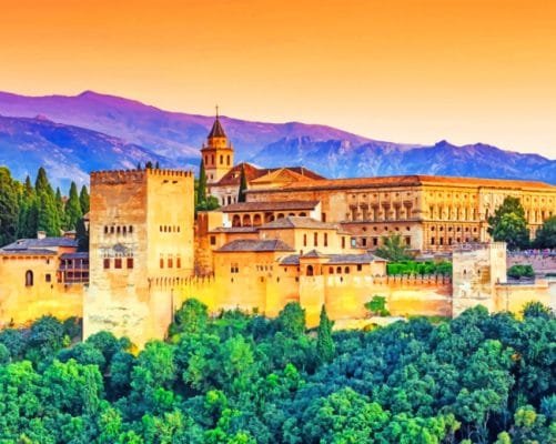 Alhambra Palace Spain Paint By Numbers