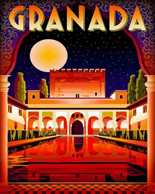 Alhambra Spain Paint By Numbers