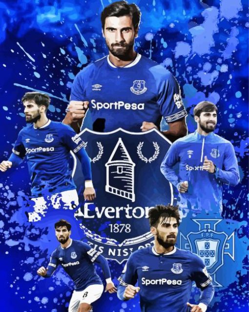 Everton Football Players Paint By Numbers