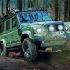Green Land Rover Defender Paint By Numbers