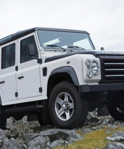 White Land Rover Defender Paint By Numbers
