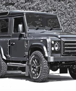 Monochrome Land Rover Defender Paint By Numbers