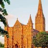 The Salisbury Cathedral England Paint By Numbers