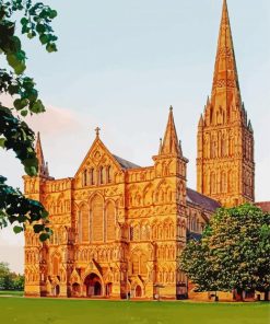 The Salisbury Cathedral England Paint By Numbers