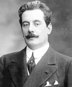 Monochrome Giacomo Puccini Paint By Numbers