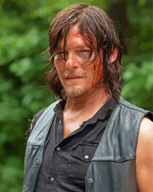 Norman Reedus The Walking Dead Paint By Numbers