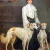 Lady And Borzoi Dogs Paint By Numbers