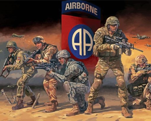 Military Paratroopers Paint By Numbers