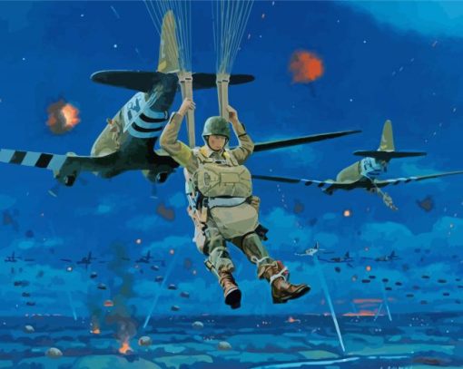 Paratroopers War Art Paint By Numbers