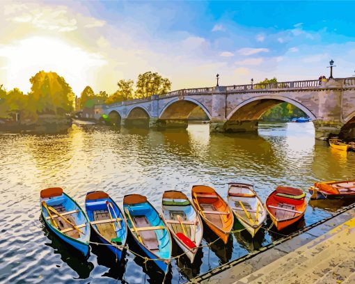 Richmond Upon Thames Sunset Paint By Numbers
