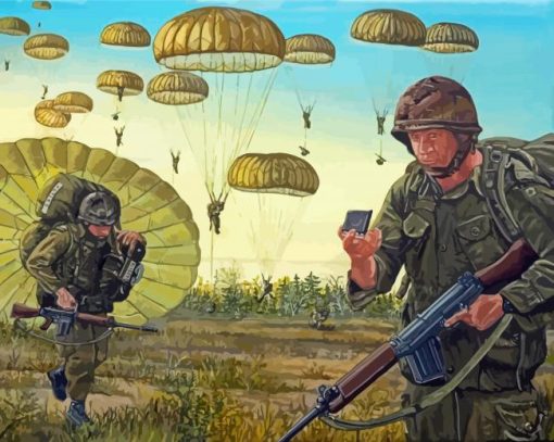 Paratroopers Soldiers Paint By Numbers Paratroopers Soldiers Paint By Numbers