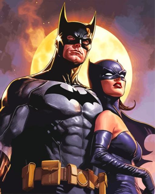 Batman And Catwoman Paint By Numbers