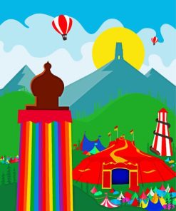 Glastonbury Festival Art Paint By Numbers