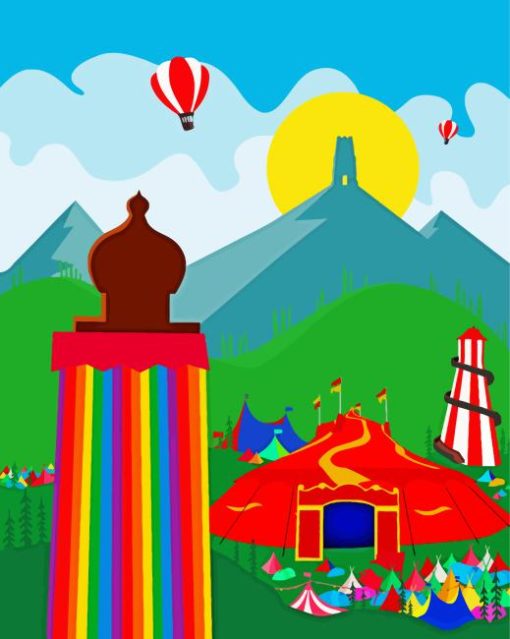 Glastonbury Festival Art Paint By Numbers