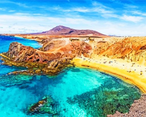 Lanzarote Beach Paint By Numbers
