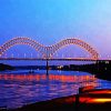 Memphis Bridge At Night Paint By Numbers