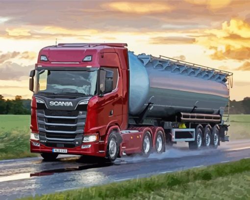 Scania Lorry Paint By Numbers