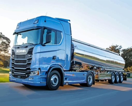 Blue Scania Paint By Numbers