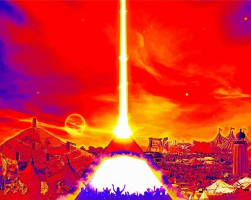 Cool Glastonbury Festival Paint By Numbers