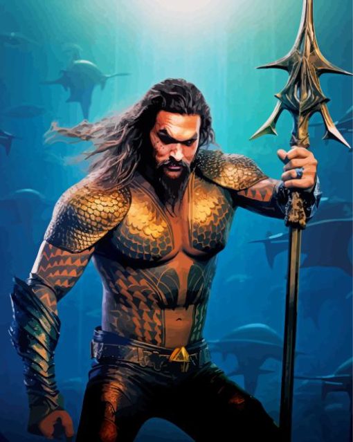 Aquaman Jason Momoa Paint By Numbers