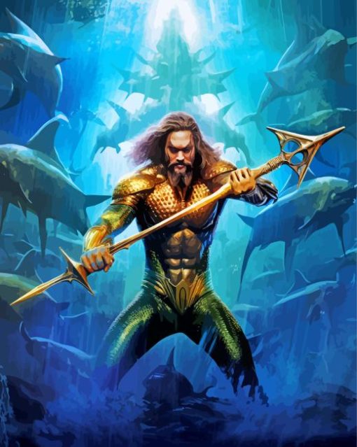 Aquaman Jason Momoa Paint By Numbers
