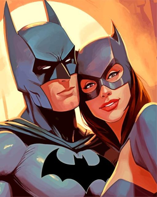 Batman And Catwoman Couple Paint By Numbers