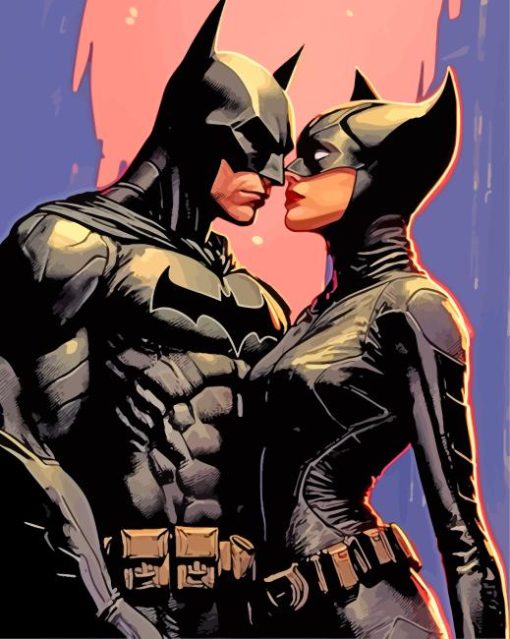 Batman And Catwoman Paint By Numbers