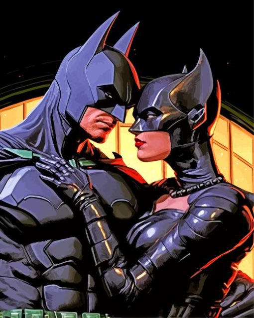 Batman And Catwoman Heroes Paint By Numbers