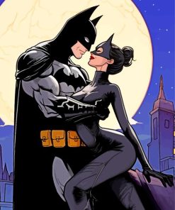 Batman And Catwoman In Love Paint By Numbers