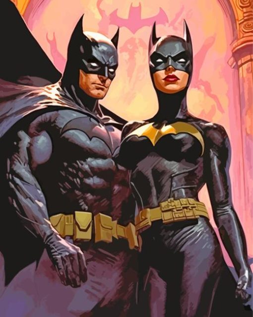 Batman And Catwoman Superheroes Paint By Numbers