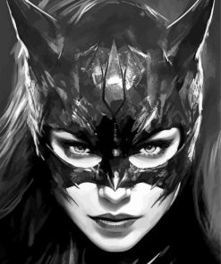 Black And White Cat Woman Paint By Numbers