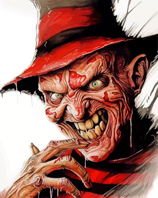 Scary Freddy Krueger Paint By Numbers