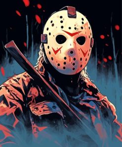 Scary Jason Voorhees Paint By Numbers
