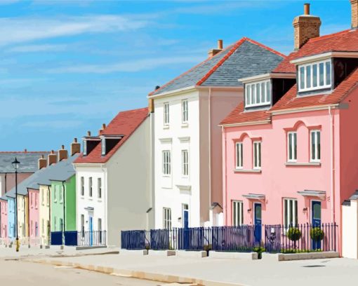 Newquay Houses Paint By Numbers