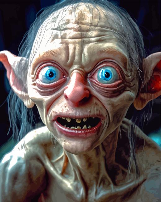 Scary Smeagol Paint By Numbers