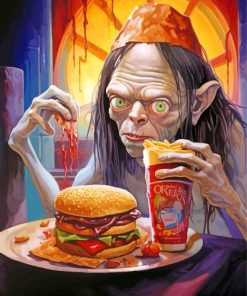 Smeagol Eating Paint By Numbers