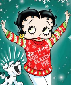 Betty Boop In Snow Paint By Numbers