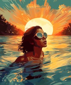 Woman Swimming Paint By Numbers