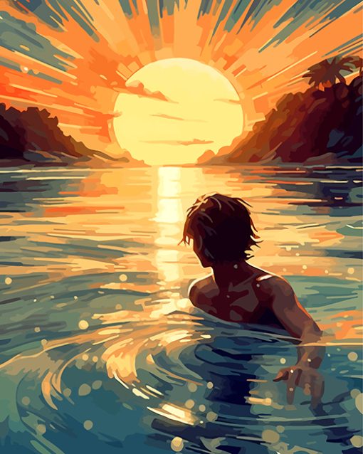 Man In The Water Paint By Numbers