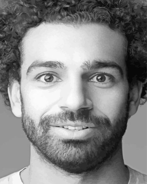 Mo Salah Black And White Paint By Numbers