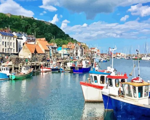 Scarborough Harbour Paint By Numbers