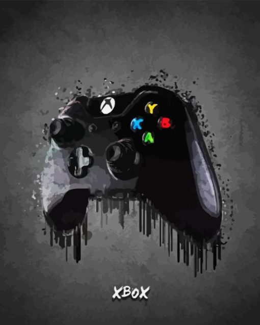 Monochrome Xbox Controller Paint By Numbers