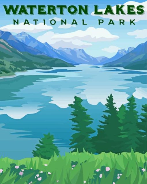 Waterton Park Poster Paint By Numbers