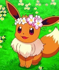 Cute Eevee Pokemon Paint By Numbers